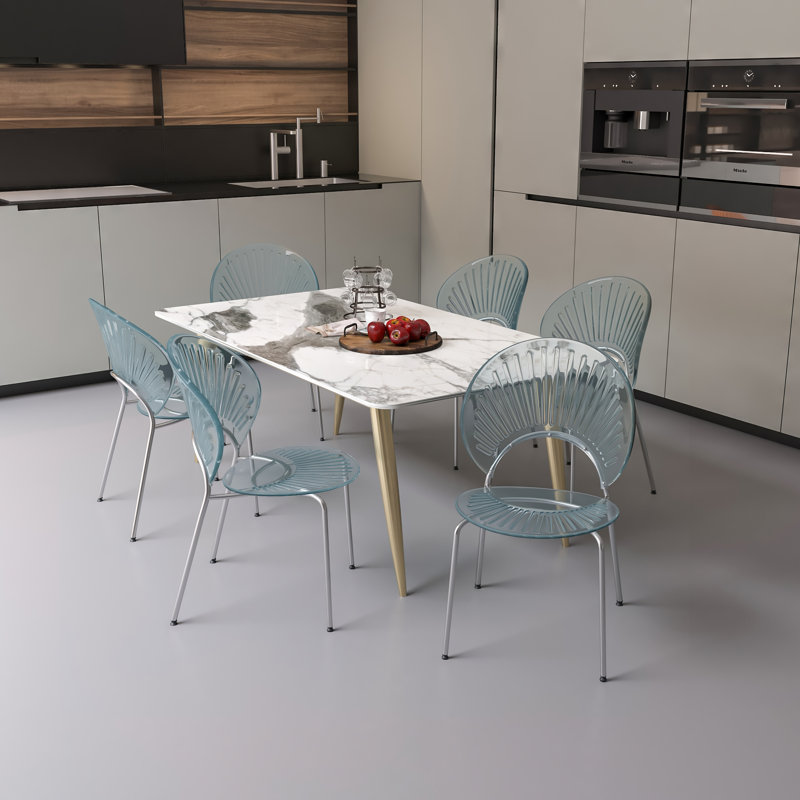 Kayahna 17.52'' H Metal Stacking Side Chair, Smoke, 2
