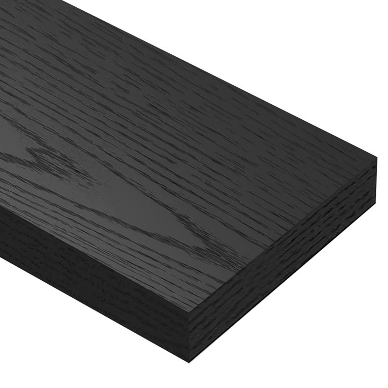 Bathroom Shelves Floating Shelves for Wall Shelf Over Toilet Small Wall Mounted Farmhouse Decor 16 inch Set of 2, Black
