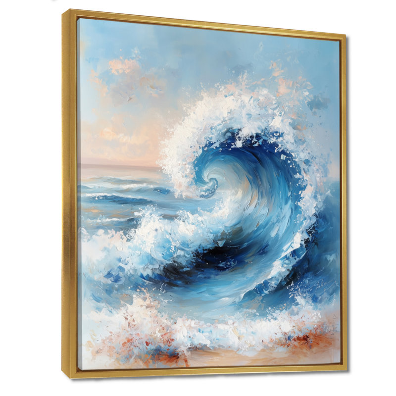Ayo - art mural toile côtière, H 32 po x l 24 po, Impression encadrée flottante, Doré