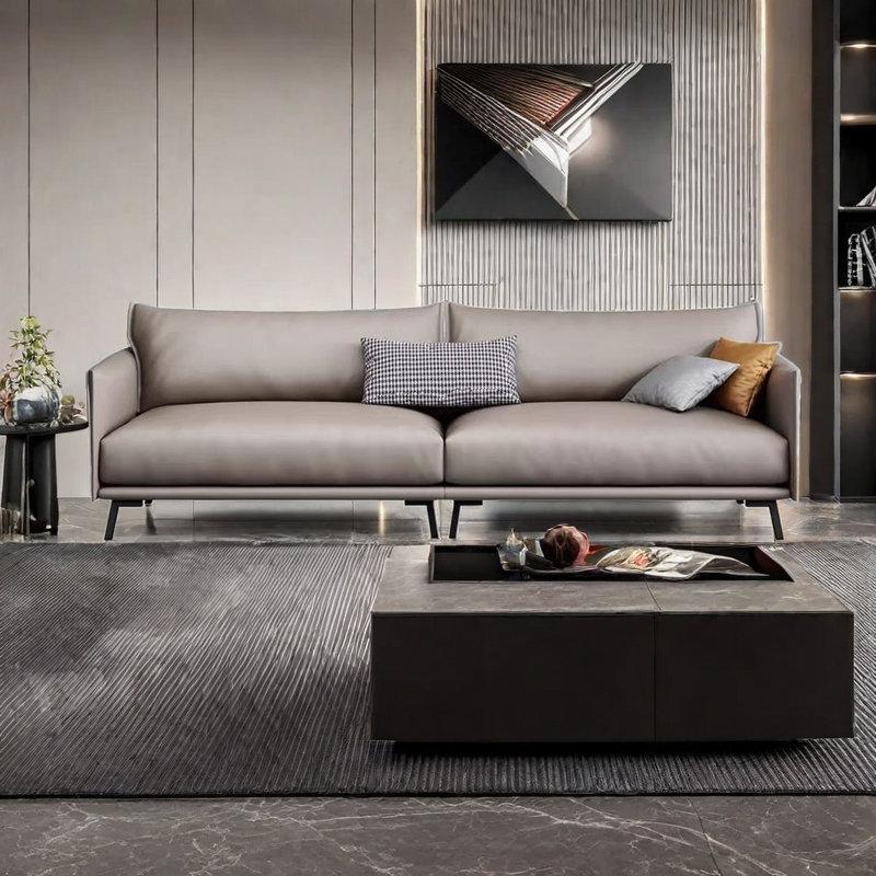 Canapé simple et moderne de style italien, 4, H 33,1 po x l 106,3 po x P 35,4 po