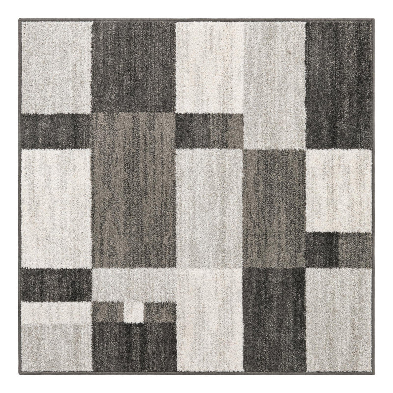 Harender Geometric Indoor Rug, Square 4'