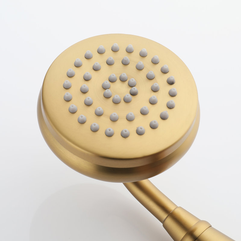 Roind Bathroom Tub Spout with Diverter, Brushed Gold
