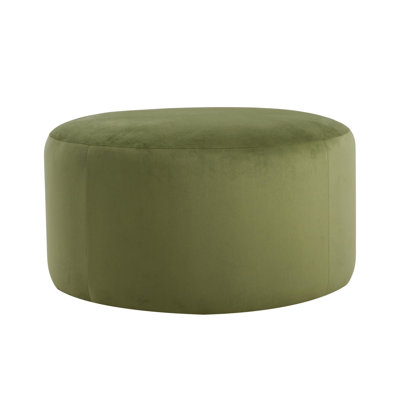 Upholstered round footstool