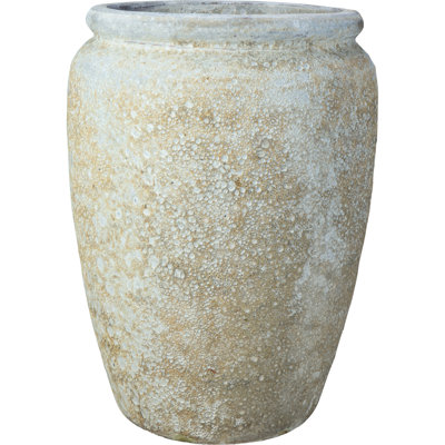 15 in. Marvella Vase - White Lava