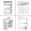 Meuble-lavabo simple autoportant de 23 po avec plateau en céramique Khyla-1225416851