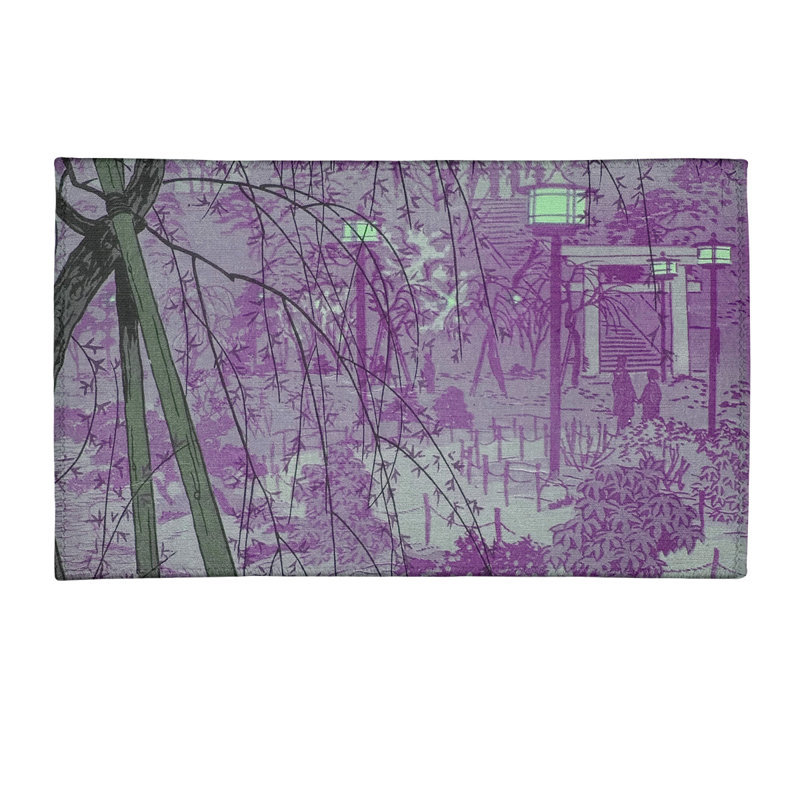 Tapis mauve Misty Evening at Shinobazu Pond, Rectangle 2 pi x 3 pi