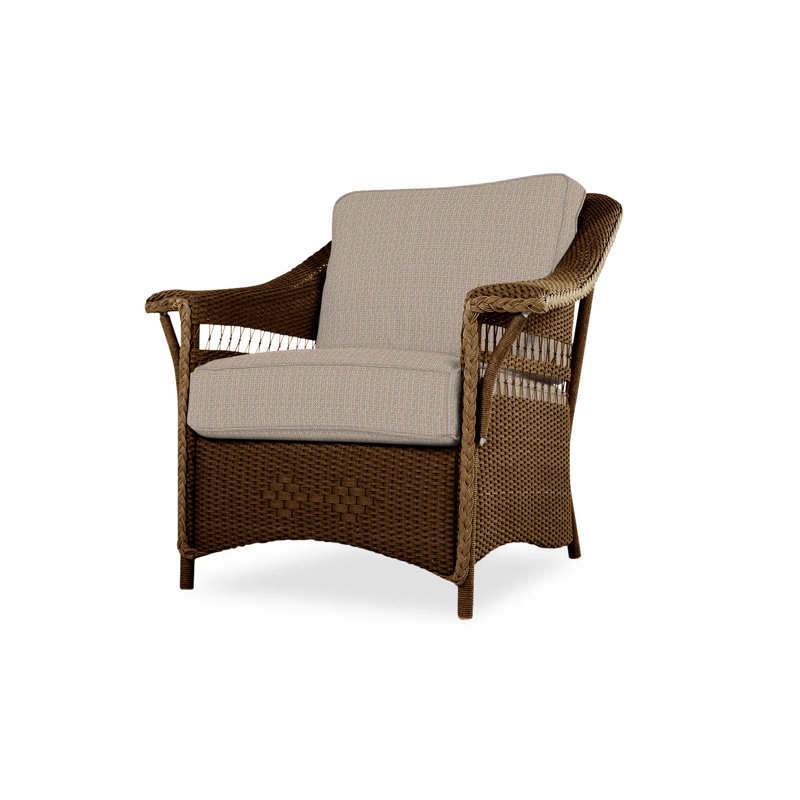 Nantucket Outdoor Lounge Chair, Demo Oatmeal, White