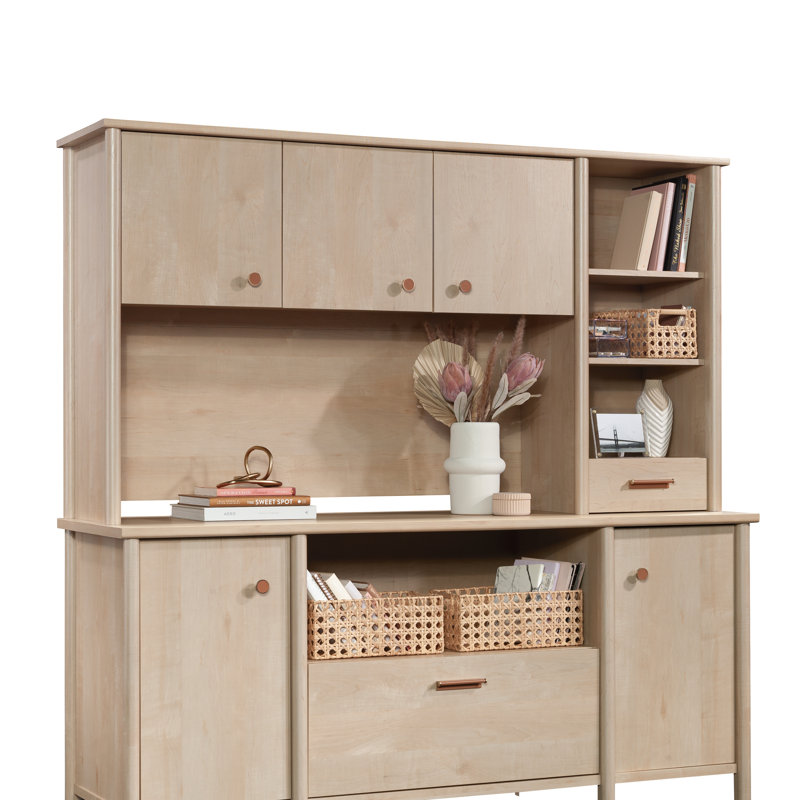 Desktop Hutch, Brown finish