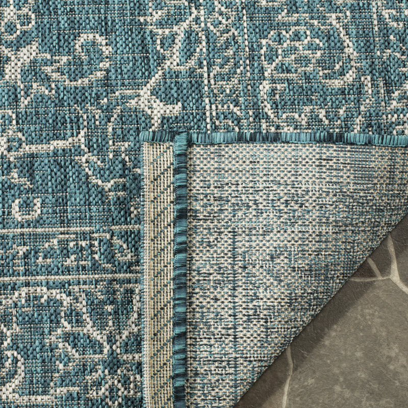 Tapis oriental d'intérieur / extérieur Aleca Performance, Rectangle 5 pi x 7 pi