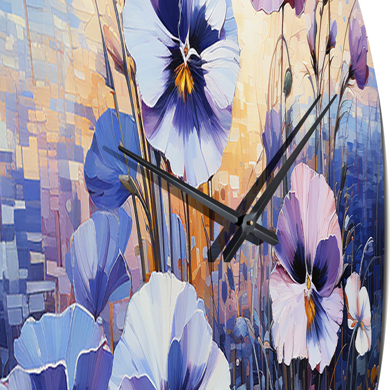 Crystalynn - Horloge murale florale, Petit
