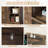 39" Record Storage Cabinet with Sliding Doors & Charging Station, Holds Up to 450 Vinyl Records-1955992149
