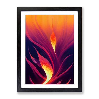 Floral Flame Art - Single Picture Frame Print