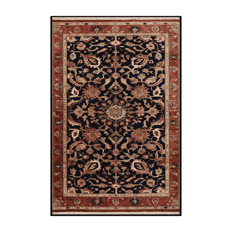 Tapis brun turc lavable à la machine, Rectangle de 5 pi x 8 pi