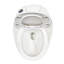 Toilette en forme d'œuf à jet simple 1,28 l blanc brillant - Design pour une salle de bain distincte, siège à dégagement rapide, porcelaine sans soudure, nettoyage en douceur, eau, hauteur standard ergonomique, chasse d'eau silencieuse