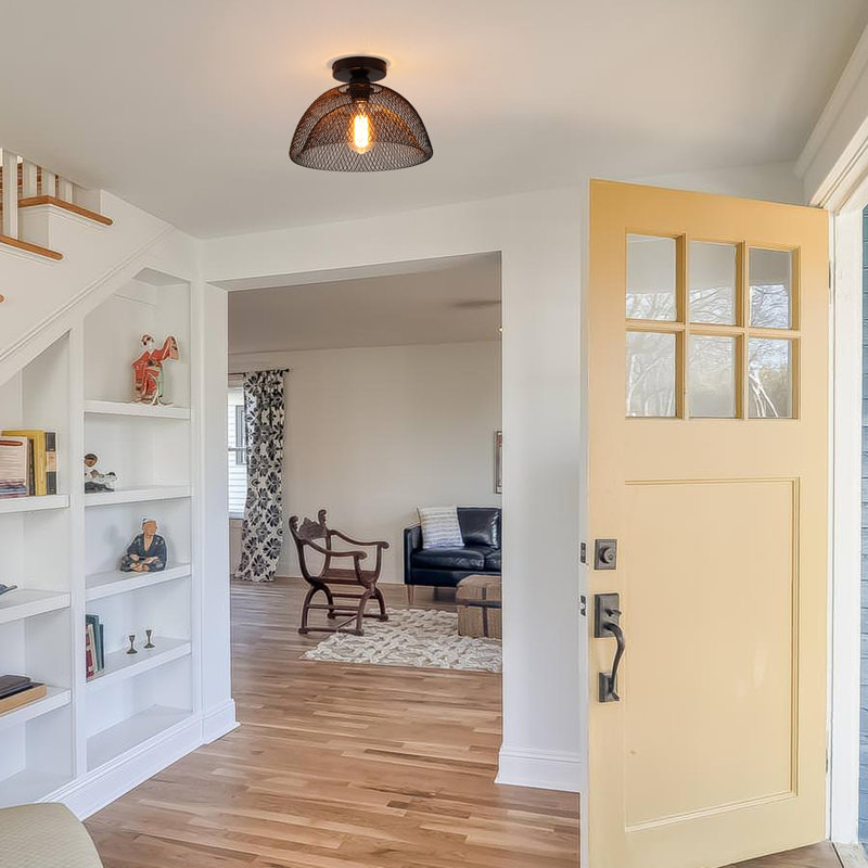 1-Light Modern Farmhouse Semi Flush Mount
