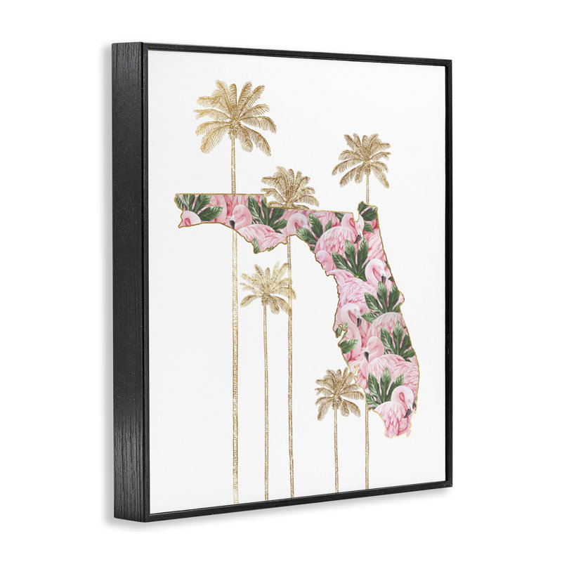 Flamant rose, art giclée par Ziwei Li, Giclée encadrée noir minuit, H 14 po x l 11 po