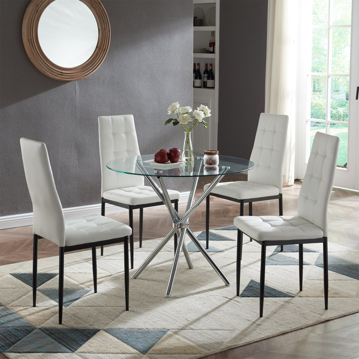 Ebern Designs Elefteriu 3 - Piece Trestle Dining Set & Reviews | Wayfair