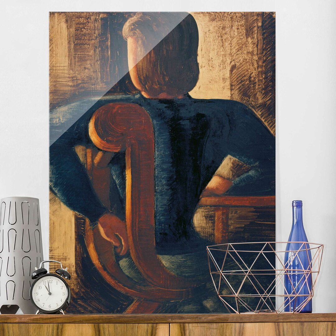 Glasbild Sitting at the Table von Oskar Schlemmer