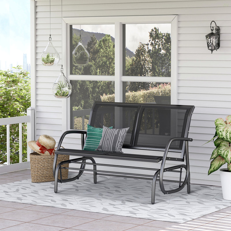 Banc oscillant pour 2 personnes Outsunny, Gris