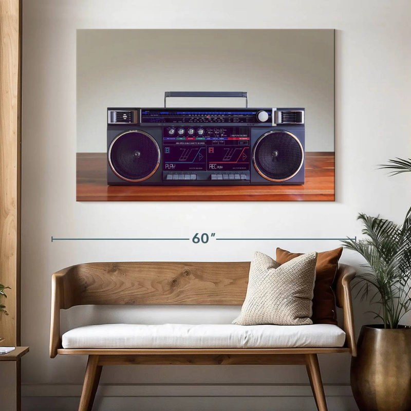 Boombox emblématique, H 34 po x l 51 po
