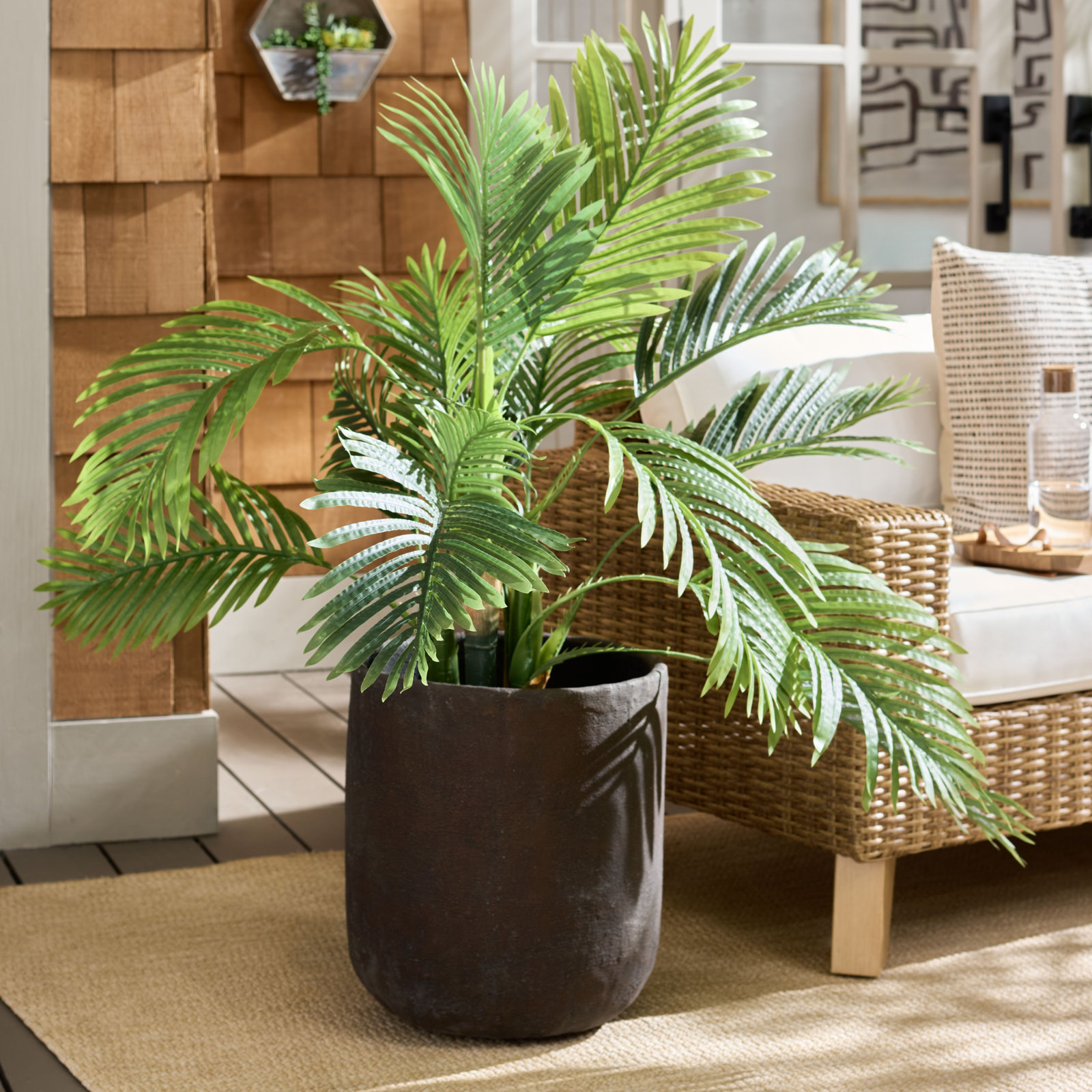 15" Pot Planter, Brown