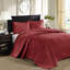 Couvre-lit réversible très grand rouge - rembourrage en coton pour une sensation relaxante