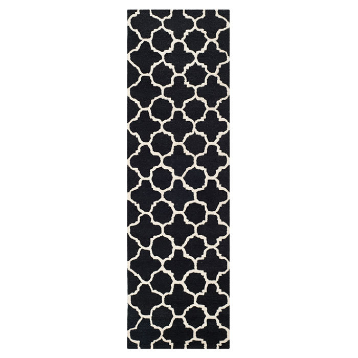 Cannen Hand Tufted Wool Geometric Rug, Runner 2'6" x 12'