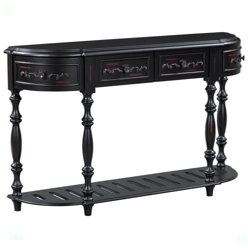 Moriann Console Table, Black, Black