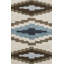 Tapis ivoire / brun / bleu Nona-15997143
