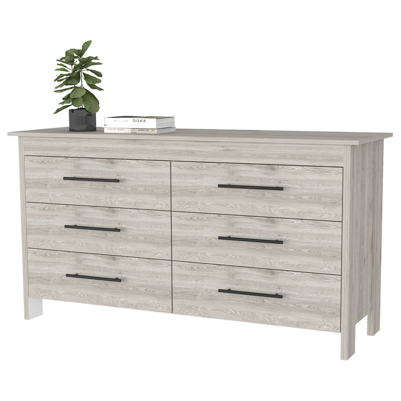 Commode double 59 tiroirs Anastazja, Gris clair