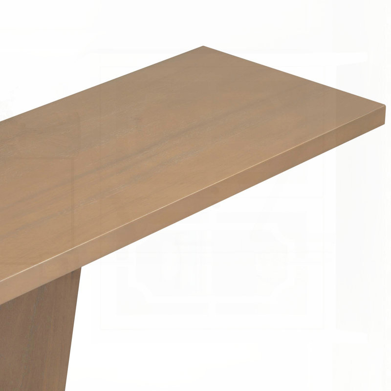 Console en placage de bois naturel avec base en V et assemblage facile - capacité de 220 lb