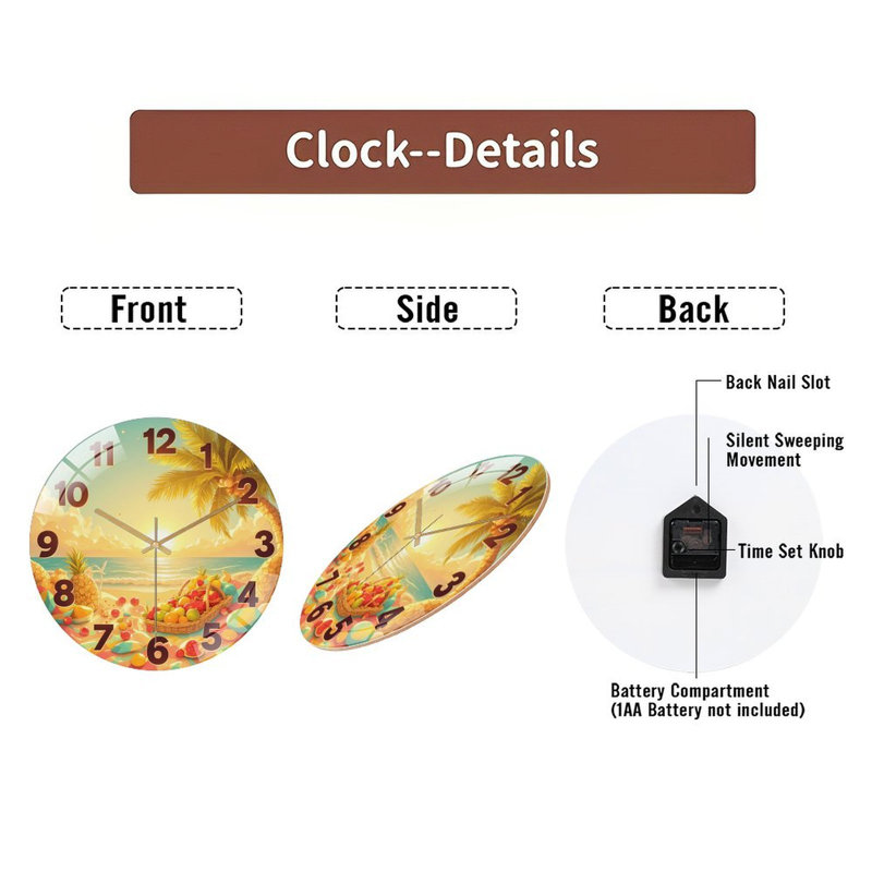 Horloge murale 12 po