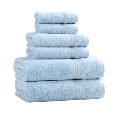 Oleg 600 GSM 6 Piece Egyptian-Quality Cotton Towel Set