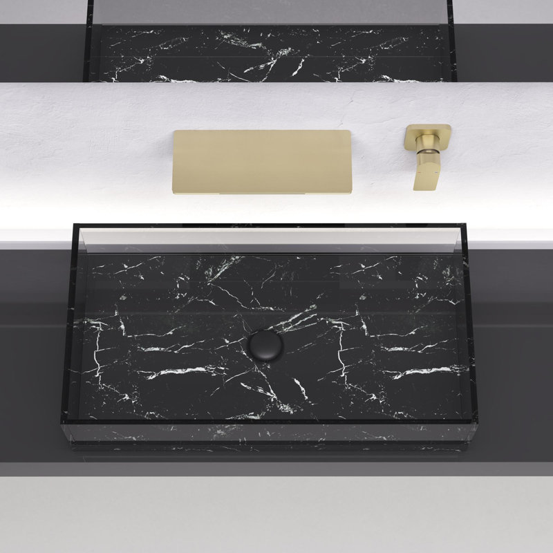 Waterfall Bathroom Sink Faucet, Gold