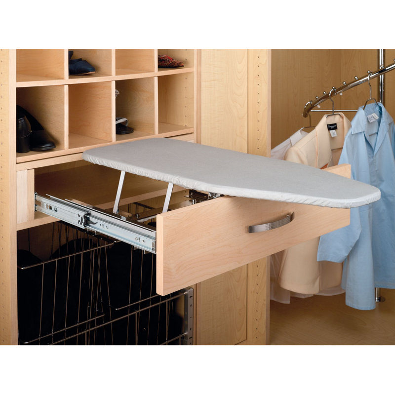 Rev-A-Shelf Retractable Pullout Stowaway Closet Ironing Board, Gray