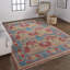 Tapis bleu / rouge en laine noué à la main Friderike-101286530