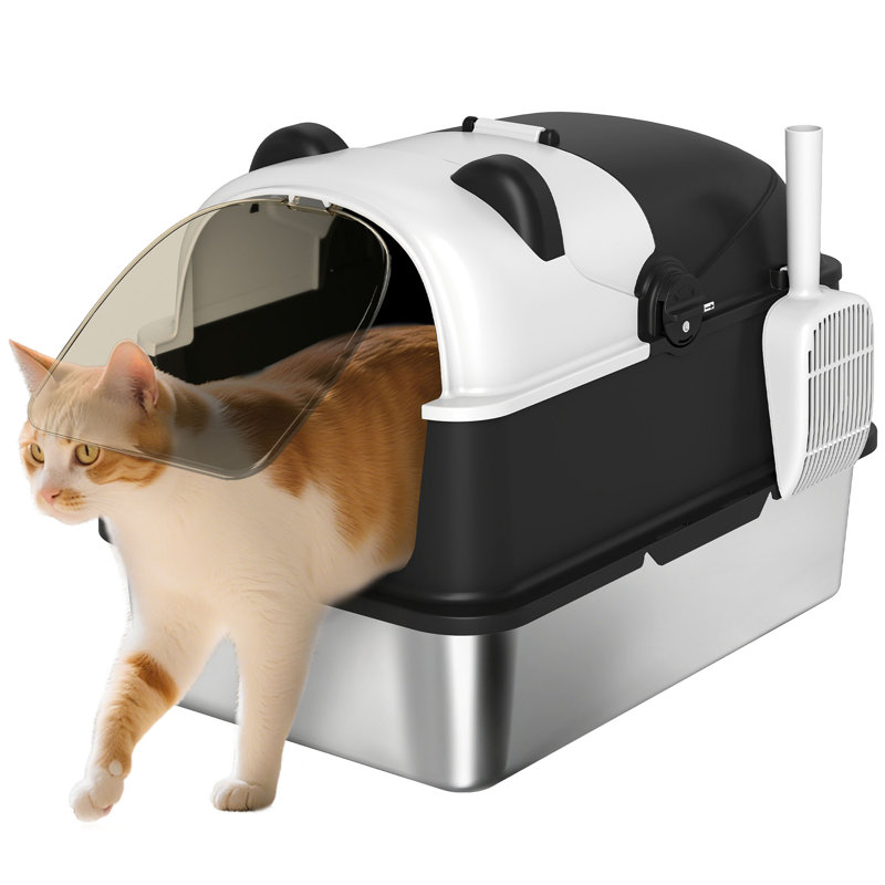 Stainless Steel Enclosed Litter Box