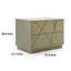 Table de chevet 2 tiroirs en bronze