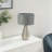 Jax Metal Dimmable Touch Table Lamp with Velvet Drum Shade with LED Bulb-36579860-36579849
