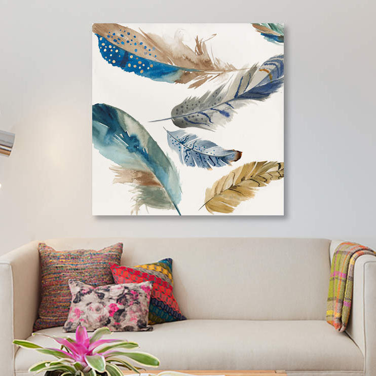 « plumes weather ii », impression sur toile, H 26 po x l 26 po x P 1,5 po