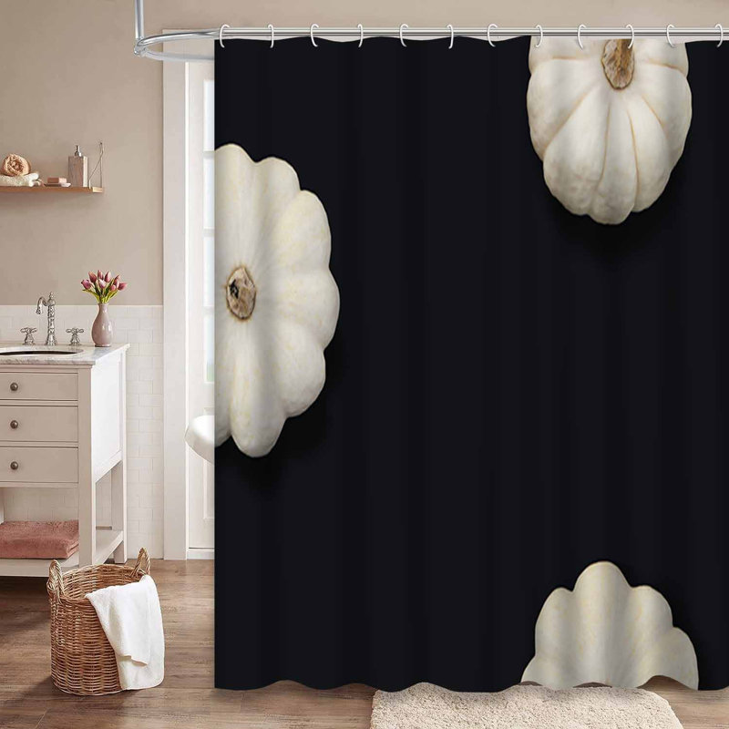 Rideau de douche automne 12 citrouilles Autumn, L 72 po x l 78 po