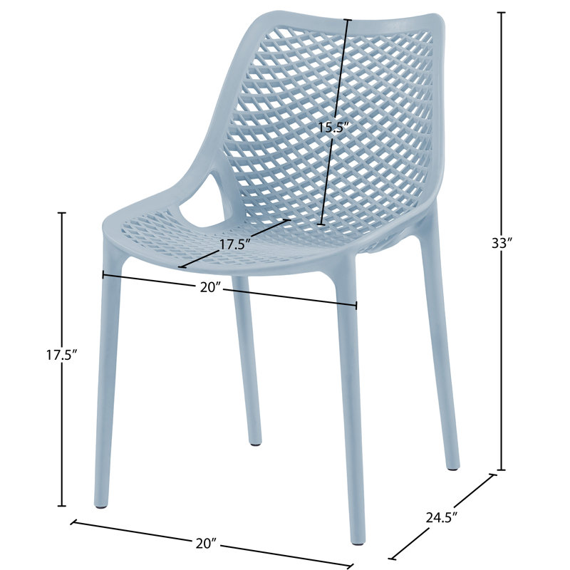 Chaise d'appoint Mykonos, Bleu ciel