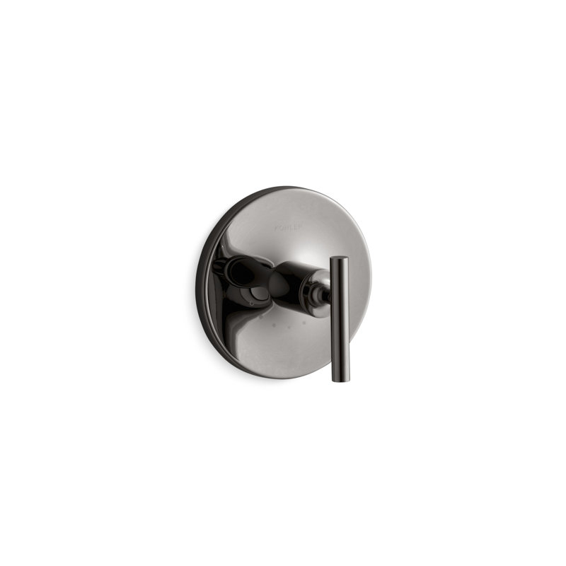 Garniture de robinet avec poignée levier avec soupape thermostatique Purist, Titane éclatant