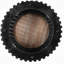 Table d'appoint en bois massif ACACIA, couleur naturelle et noire