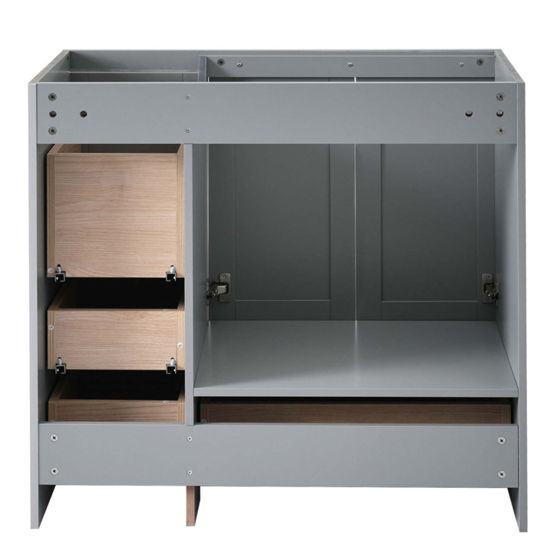 [Cabinet seulement] Meuble-lavabo gris 36 po, Gris