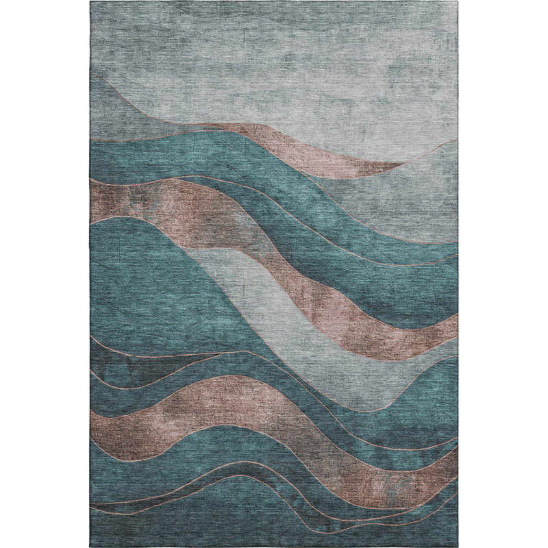 Tapis tourbillon AMF1892 de qualité supérieure lavable à la machine, Rectangle 10 pi x 14 pi