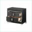 Modern Glam Metallic Grey 2-Drawer Nightstand with Acrylic Legs