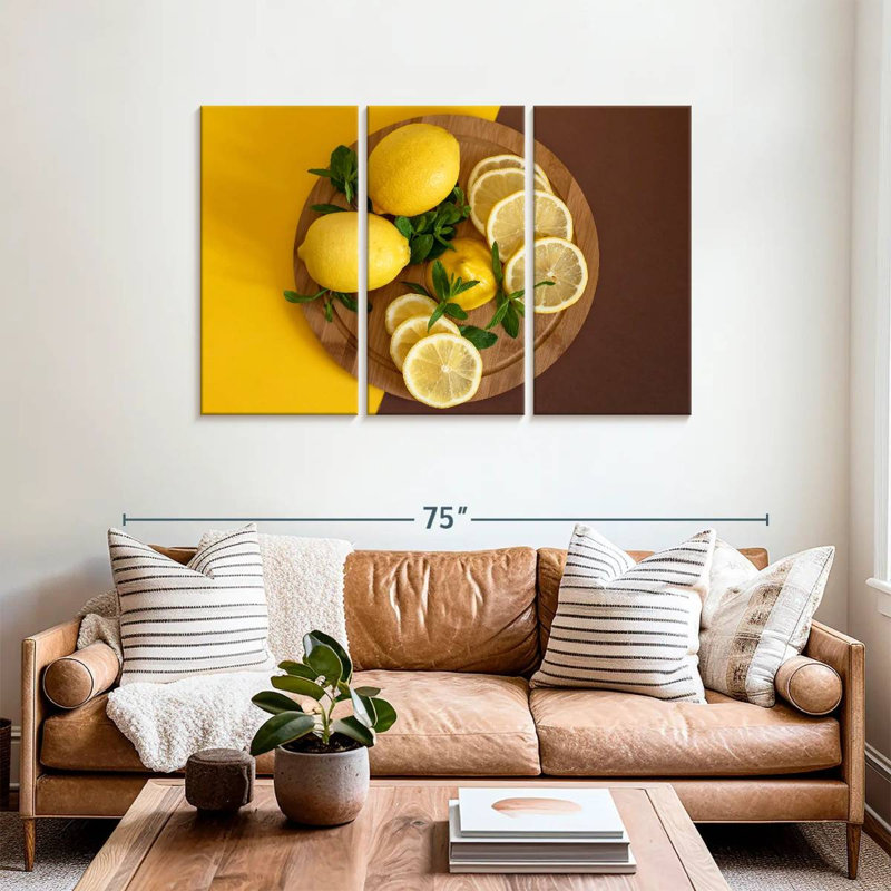 Yarlin Lemon Fruit Board, 36" H x 57" W