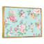 Roses roses rétro sur fond bleu clair - reproduction sur toile-67395669-67395677
