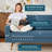 65.4" Mid-Century Modern Loveseat Sofa In Linen-1720252966